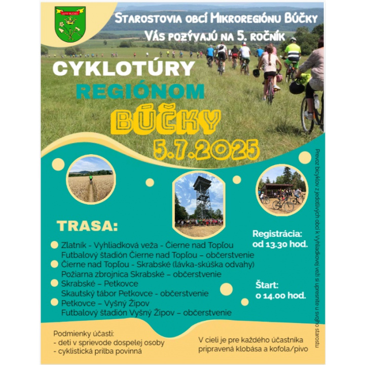 CYKLOTÚRA REGIÓNOM BÚČKY dňa 5.7.2025.