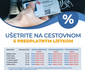 Aktuality / Ušetrite na cestovnom s predplatným lístkom - foto