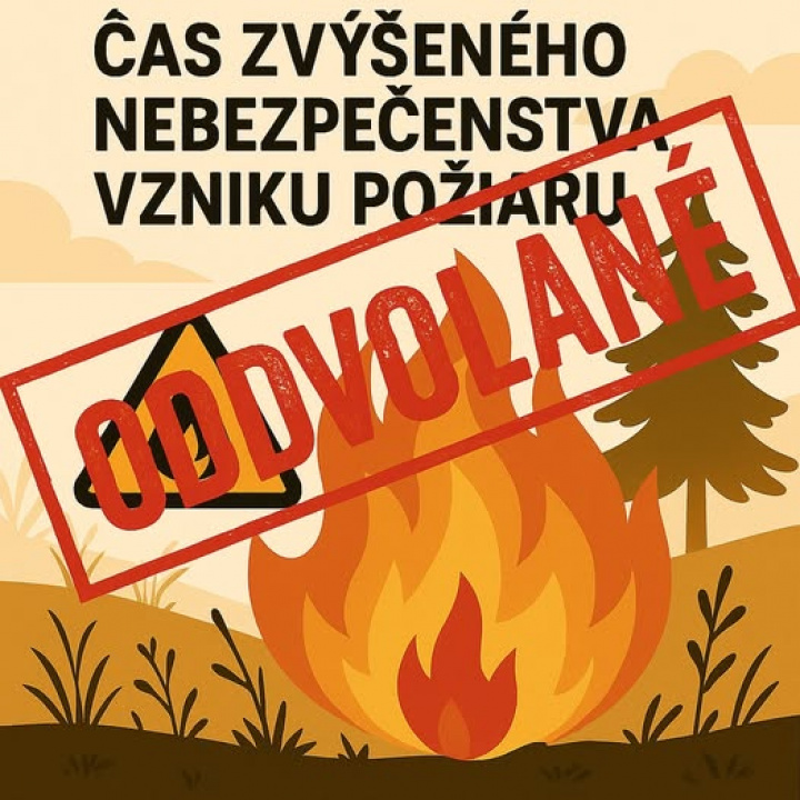 Odvolanie času zvýšeného nebezpečenstva vzniku požiaru