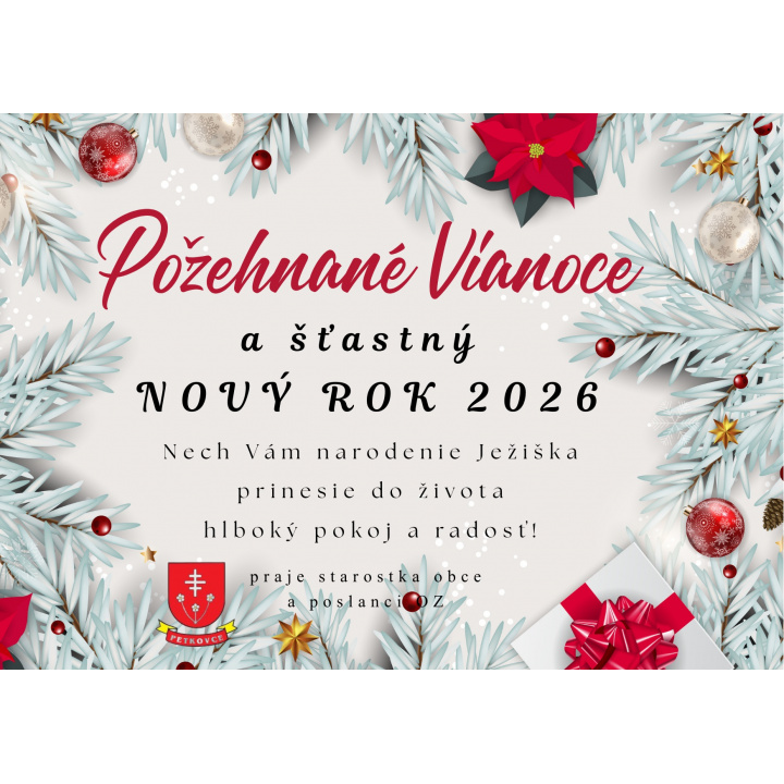 Požehnané Vianoce a šťastný NOVÝ ROK 2026